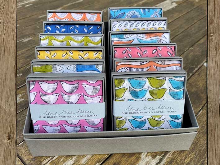 Block Print Handkerchiefs - Singles