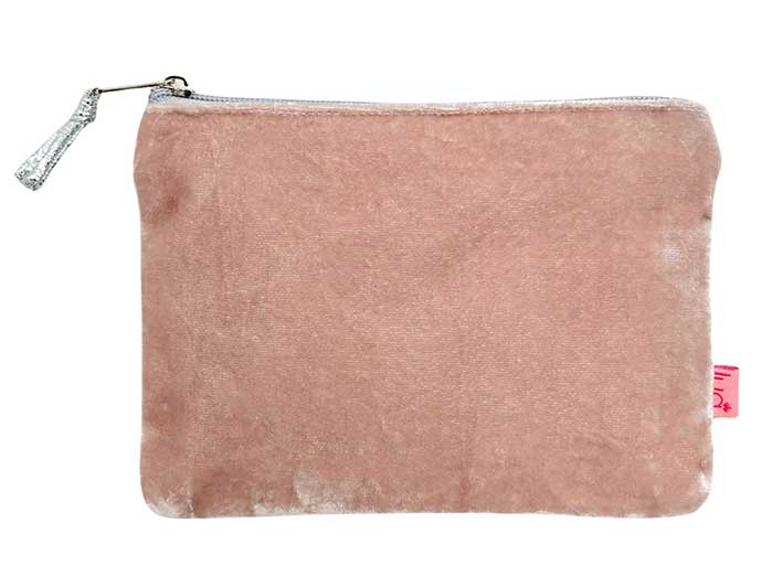 Purse - Velvet Pale Pink Medium