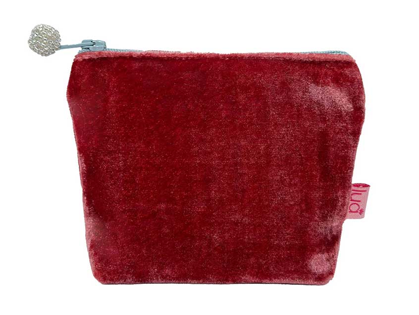 Velvet Purse - Earth Red Small