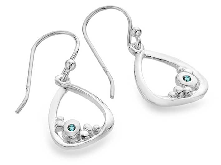 Silver Earrings - Topaz Treasure