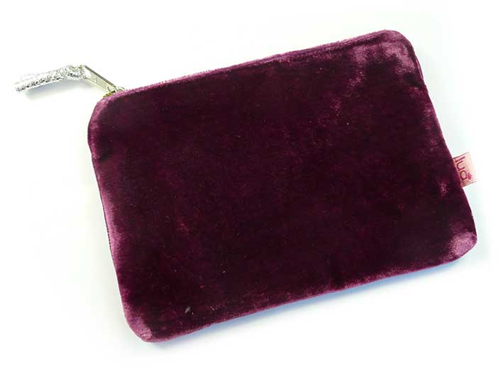 Burgundy velvet purse best sale