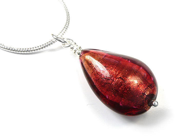 Murano Glass Pendant - Rubino Drop