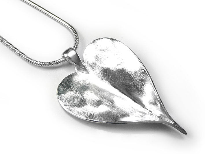 Silver Pendant - Organic Heart