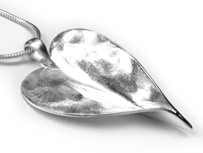 Silver Pendant - Organic Heart