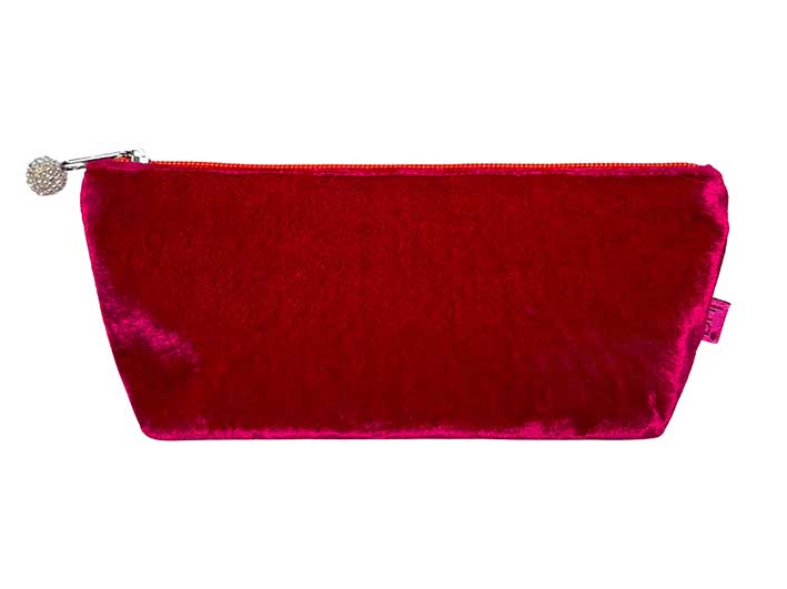 Cosmetic Bag - Velvet Hot Pink