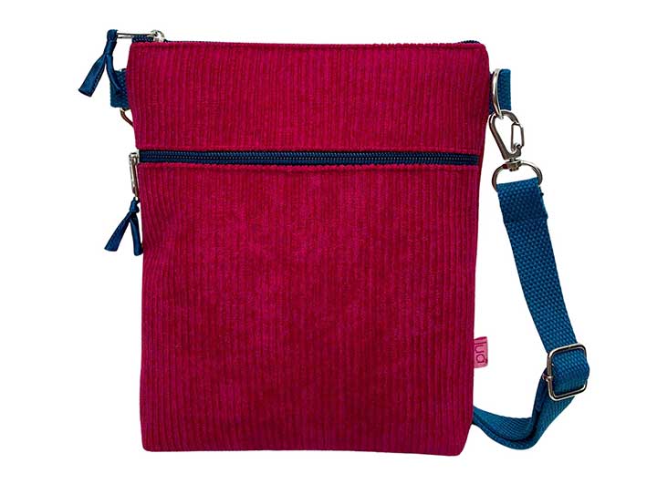 Cross Body Bag - Red Corduroy