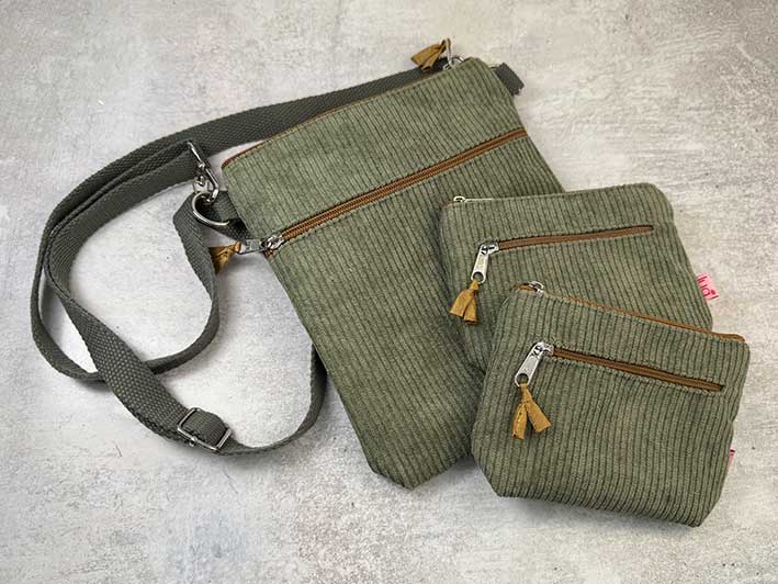 Cross Body Bag - Corduroy Sage