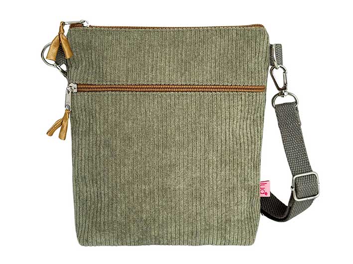 Cross Body Bag - Sage Corduroy