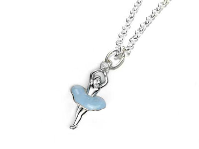 D for Diamond Silver Pendant - Ballerina