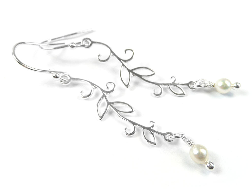 Freshwater Pearl Earrings - Vine
