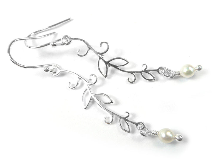 Freshwater Pearl Earrings - Vine