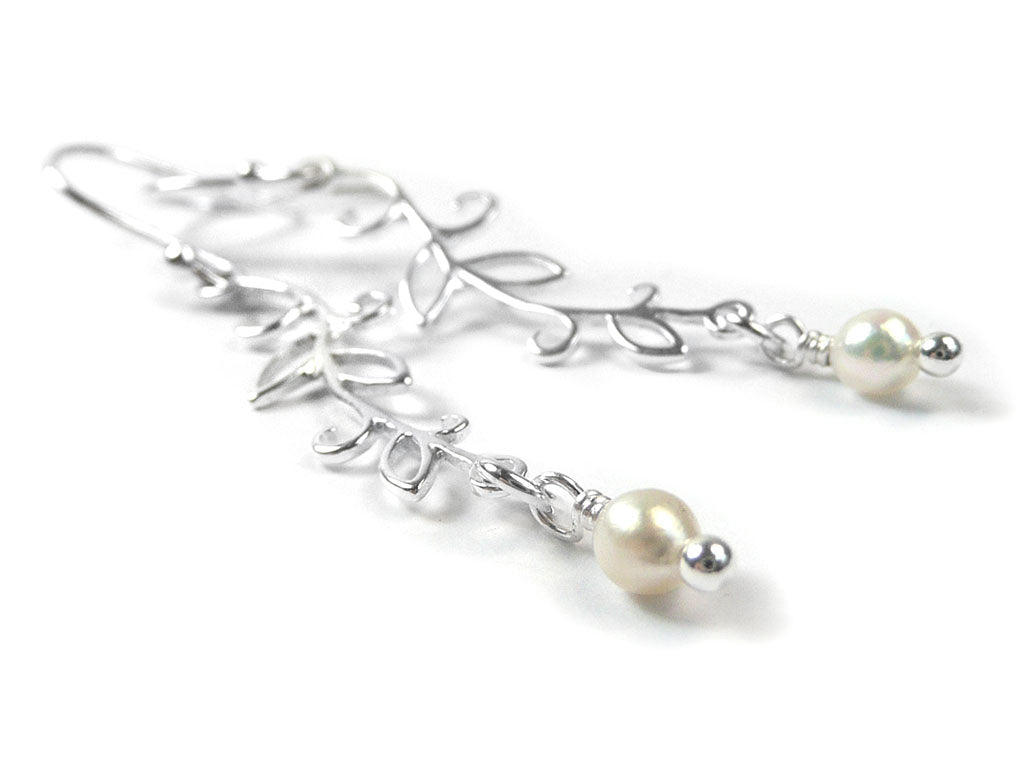 Freshwater Pearl Earrings - Vine