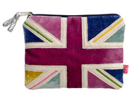 Velvet Purse - Colourful Union Flag Medium