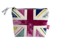 Velvet Purse - Colourful Union Flag Medium Small