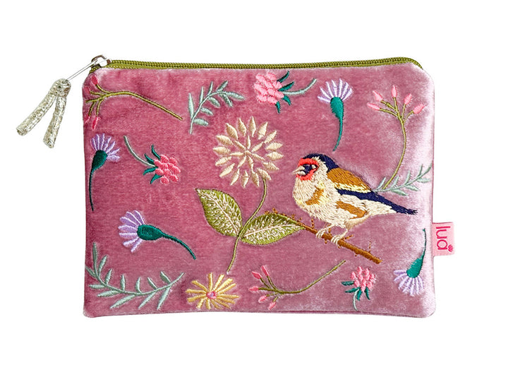 Velvet Purse Goldfinch Pink Medium