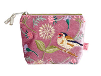 Velvet Purse - Goldfinch Pink Small