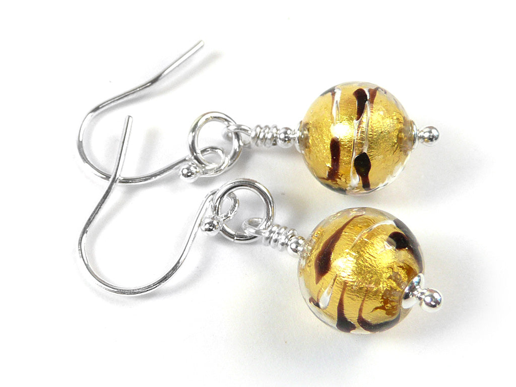 Murano Glass Earrings - Wildcat Medium