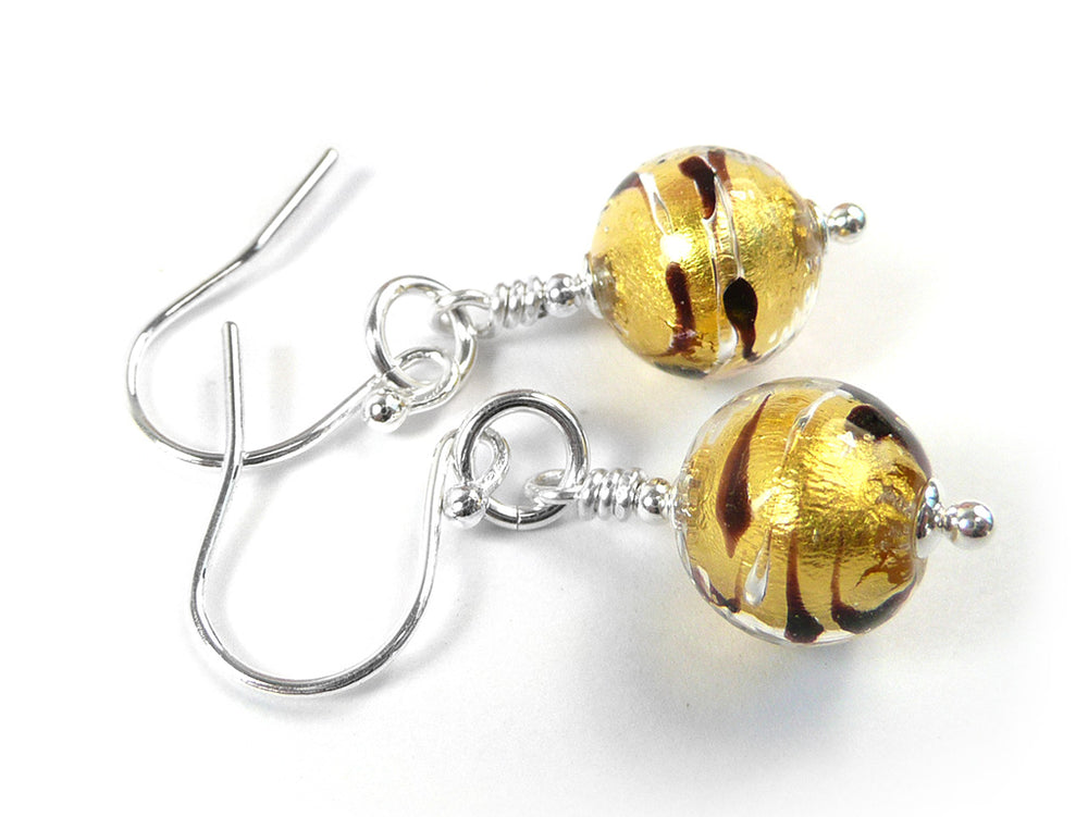 Murano Glass Earrings - Wildcat Medium