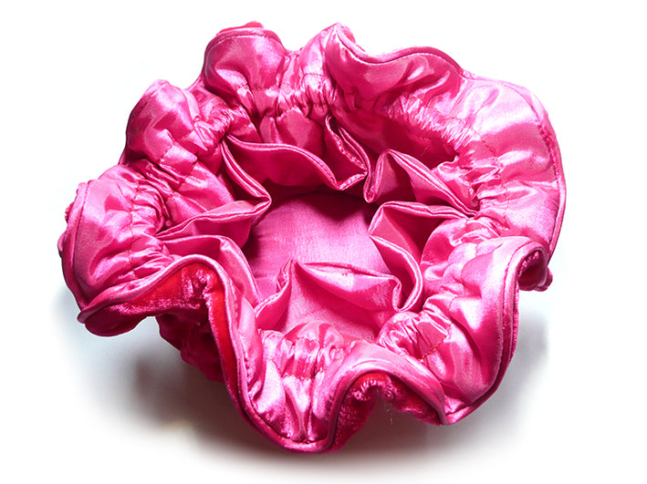 Velvet Jewellery Pouch - Hot Pink