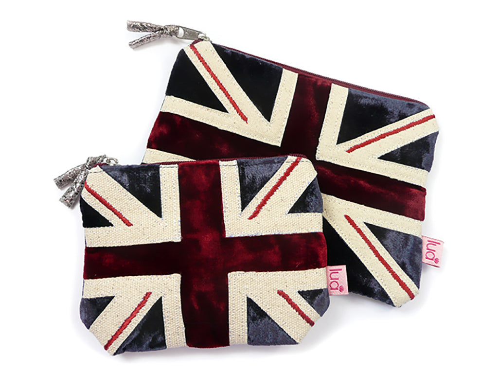2 Union Jack flad purses in 2 sizes