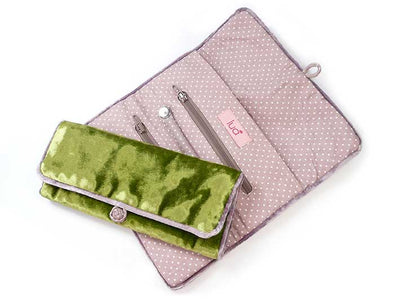 Jewellery Roll - Olive Velvet