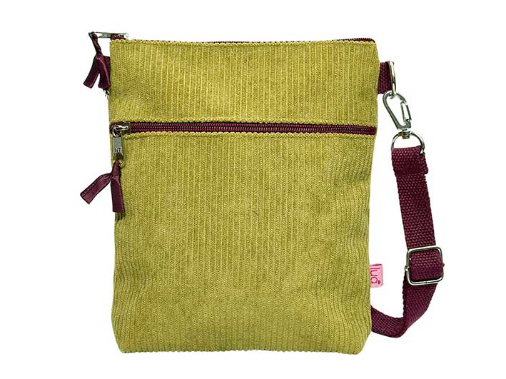 Cross Body Bag - Chartreuse Corduroy