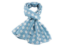 Lightweight Scarf - Blue Circles