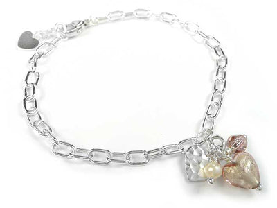Murano Glass Amore Bracelet - Champagne