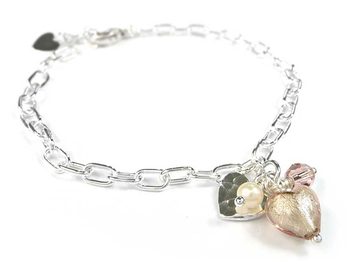 Murano Glass Amore Bracelet - Champagne