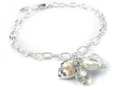 Murano Glass Amore Bracelet - Crystal