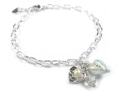 Murano Glass Amore Bracelet - Crystal