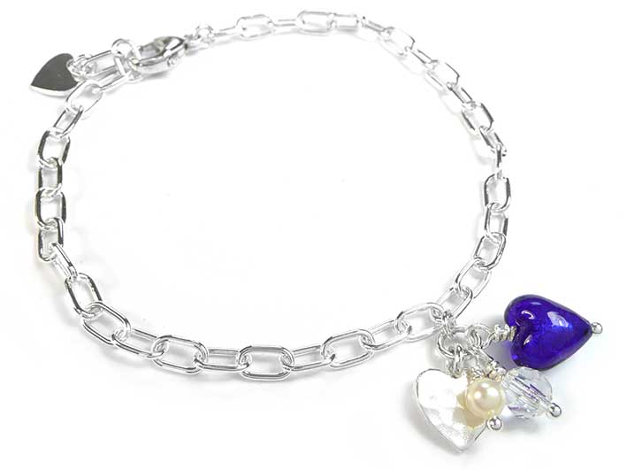 Murano Glass Amore Bracelet - Electric