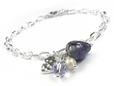 Murano Glass Amore Bracelet - Purple Velvet