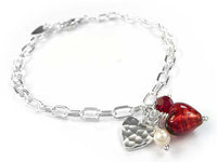 Murano Glass Amore Bracelet - Rubino