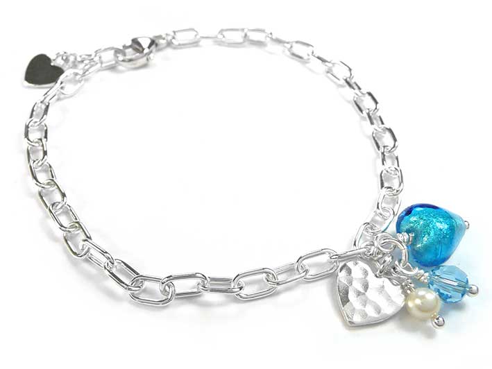 Murano Glass Amore Bracelet - Turquoise