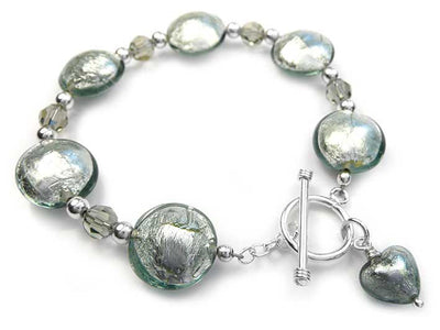 Murano Glass Bracelet - Black Diamond