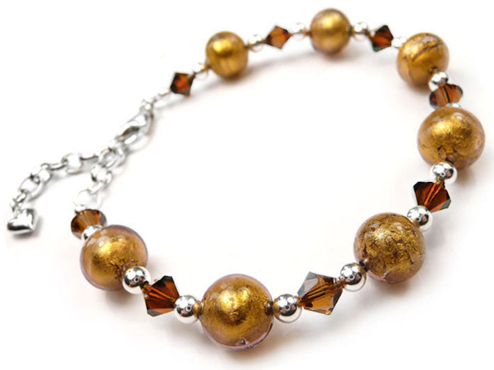 Murano Glass Bracelet - Chocolate