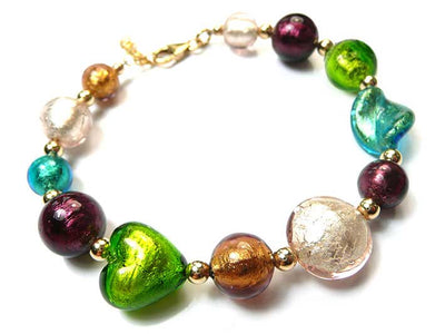 Murano Glass Bracelet - Jewel Gold
