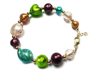 Murano Glass Bracelet - Jewel Gold