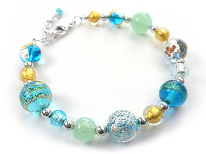 Murano Glass Bracelet - Shoreline