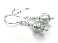 Murano Glass Earrings - Black Diamond Small