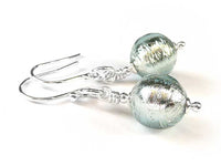 Murano Glass Earrings - Black Diamond