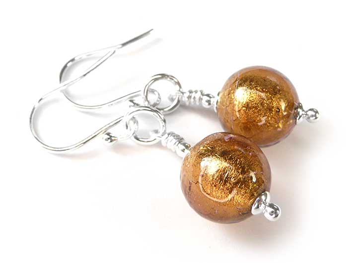 Murano Glass Earrings - Chocolate