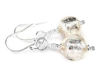 Murano Glass Earrings - Crystal