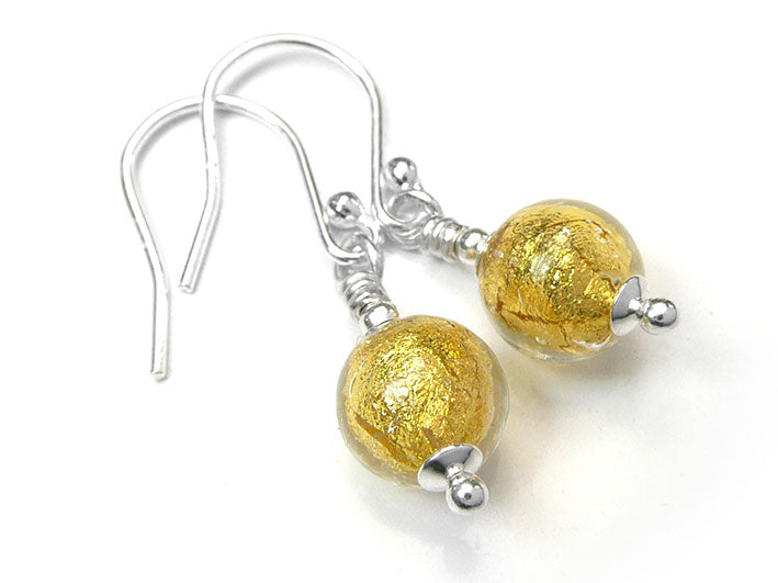 Murano Glass Earrings - Gold