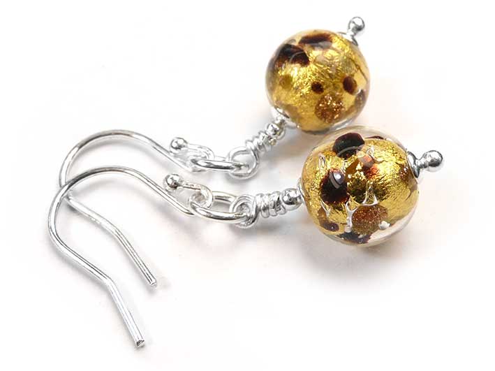 Murano Glass Earrings - Leopard