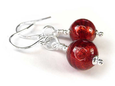 Murano Glass Earrings - Rubino