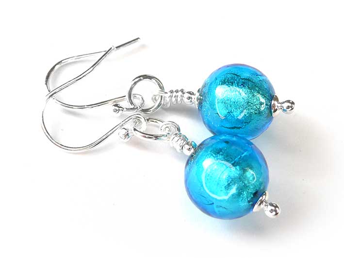 Murano Glass Earrings - Turquoise