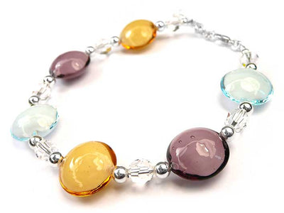Murano Glass Lentil Bracelet - Gelato