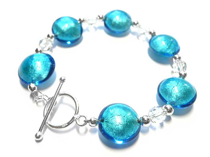 Murano Glass Bracelet -Turquoise